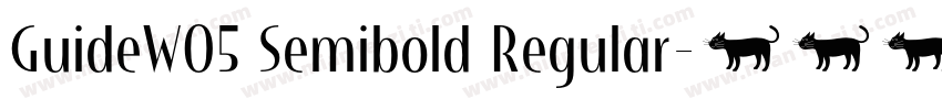 GuideW05 Semibold Regular字体转换
